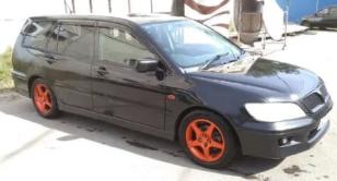 Дефлекторы окон (ветровики) Mitsubishi Lancer Wagon 2003-2006"EuroStandard" (Митсубиши Лансер) Кобра Тюнинг